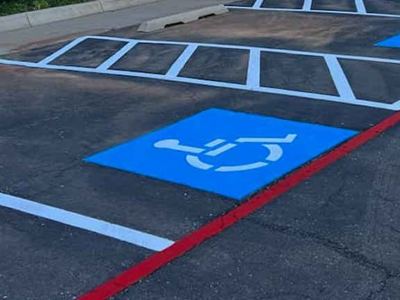 Handicap Stall Striping ADA Compliance